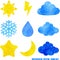 Watercolor weather icons