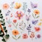 A watercolor that is whimsically inspired by both flowers and nature