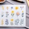 A watercolor that is whimsically inspired by both flowers and nature