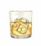 Watercolor whiskey glass.