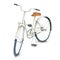 Watercolor white retro bicycle