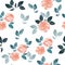 Watercolor wild rose flower. Vintage style illustration. Blossoming roses. Seamless pattern