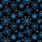 Watercolor winter seamless pattern with snowflakes