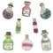 Watercolor witch potions