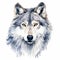 Watercolor Wolf: Intense Colors And Portraiture Iconography