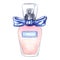 Watercolor women`s perfume bottle eau de parfum isolated