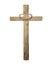 Watercolor wooden cross with crown of thorns for easter, holy Thursday, baptismal, religious illustration isolated on