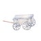 Watercolor wooden gray harvest wagon