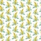 Watercolor wormwood herb. seamless pattern