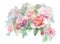 Watercolorhand painted picture of roses