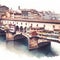 watercolors of Ponte Vecchio in Florence
