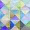 Watercolors triangles and squares, multicolored ornament, seamless pattern purple blue lilac green brown beige