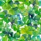 Watercolour clover leaves in full frame seamless tile