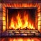 Watercolour flames fireplace background