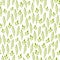 Watercolour hand painted seamless pattern. Green leaves on white background. Use for wrapping paper, textiles, trendy wallpaper, w