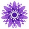 Watercolour pattern - Violet abstract flower