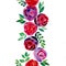 Watercolour roses in seamless border template.