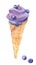 Watercolour sweet blueberry ice-cream