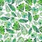 Watercolour tropical foliage seamless pattern