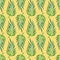 Watercolour tropical leaves seamless pattern