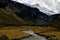 Watercourse in an andean valley