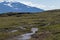 Watercourse at mount Njulla Abisko Sweden