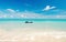 Watercraft on clear sea water in st johns, antigua