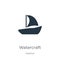 Watercraft icon vector. Trendy flat watercraft icon from nautical collection isolated on white background. Vector illustration can