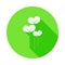 watercress salad icon in Flat long shadow style