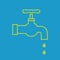 Waterdrippingfromtap. Vector illustration decorative design