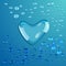 Waterdrop. Heart. Vector