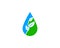 Waterdrop leaf logo