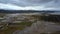 Watered Rice Fields near Lake Village Upper View