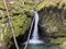 Waterfall at Aberenbach stream or Aberenbachfall waterfall Aberenbachfall Wasserfall near alpine Lake WÃ¤gitalersee