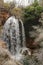 Waterfall and Alcaraz river crossing natural site of Los Batanes in spring