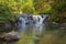 Waterfall along Sweet Creek in Oregon Closeup