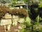 Waterfall in alpine garden