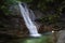 Waterfall in apuans mountains in tuscany