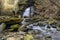 Waterfall from the arch at abandoned place