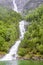 Waterfall in Aurlandsfjord Aurland Sognefjord in Norway