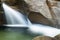 Waterfall at The Basin granite pothole, White Mountains, New Ham