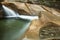 Waterfall at The Basin granite pothole, White Mountains, New Ham