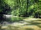 Waterfall and basins of Baume les messieurs in France