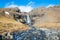 Waterfall Bergarfoss in Hornafjordur in Iceland
