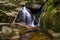 Waterfall on the black stream in Hejnice