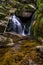 Waterfall on the black stream in Hejnice