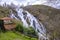 Waterfall of BraÃ±as in the municipality of Toques Galicia, Spain