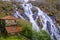 Waterfall of BraÃ±as in the municipality of Toques Galicia, Spain