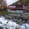 Waterfall Break (Probiy) on the river. Prut - one of the most full-flowing,