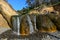 Waterfall on Breathtaking Oregon Coast Beach